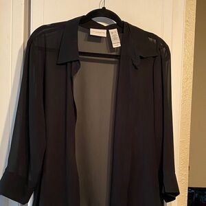 Liz Claiborne Black Sheer Blouse